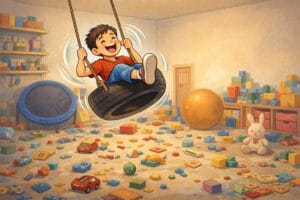 Trẻ tăng động khó tập trung chơi xích đu